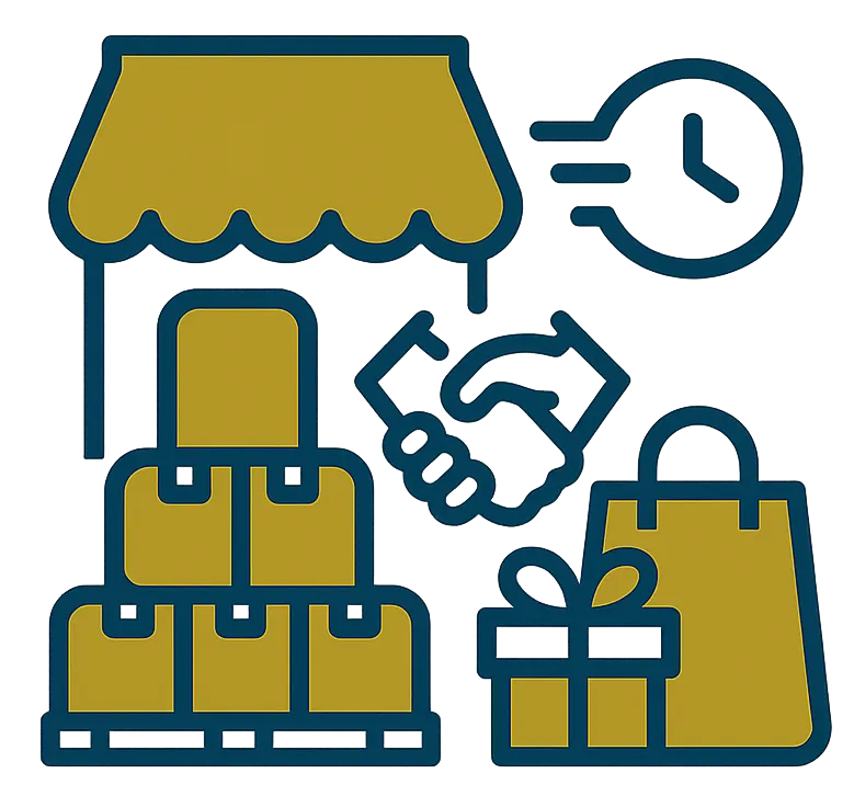 Retail distribution service icon